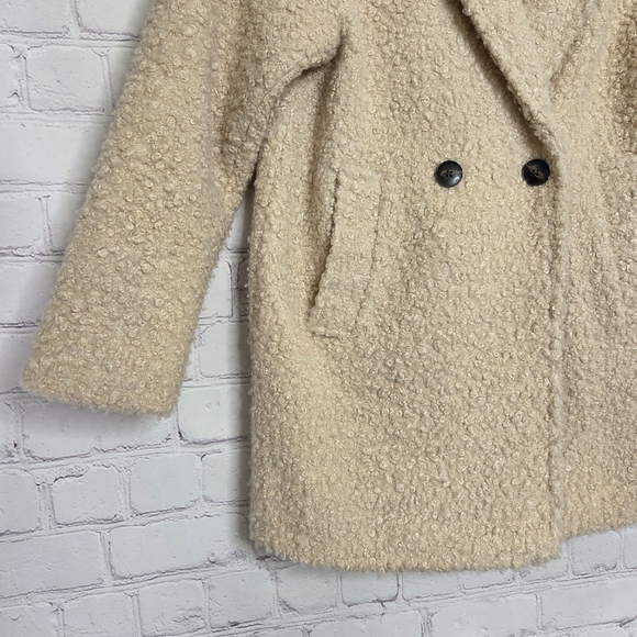 Zara Cream Light Pink Teddy Jacket Girls - Picture 4 of 15